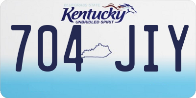KY license plate 704JIY