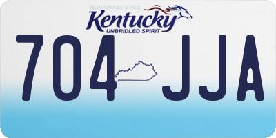 KY license plate 704JJA