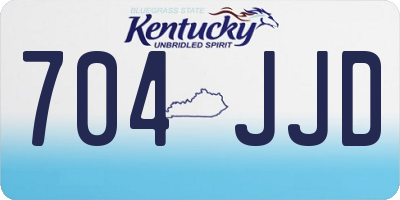 KY license plate 704JJD