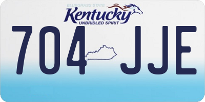 KY license plate 704JJE