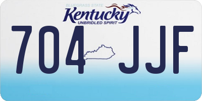 KY license plate 704JJF