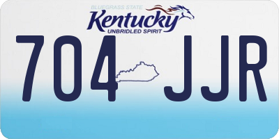 KY license plate 704JJR