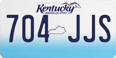 KY license plate 704JJS