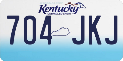 KY license plate 704JKJ