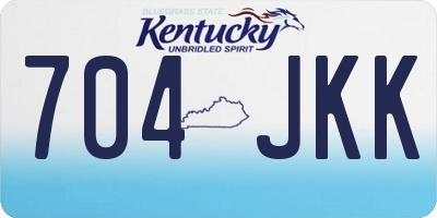 KY license plate 704JKK