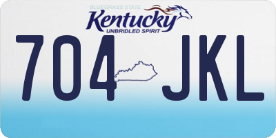 KY license plate 704JKL