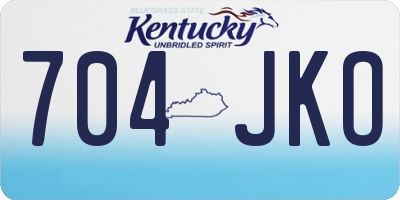 KY license plate 704JKO