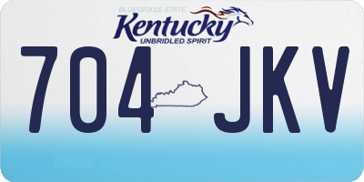 KY license plate 704JKV