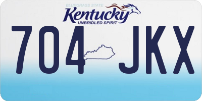 KY license plate 704JKX