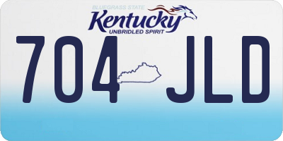 KY license plate 704JLD