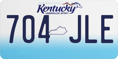 KY license plate 704JLE