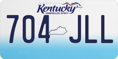 KY license plate 704JLL