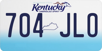 KY license plate 704JLO