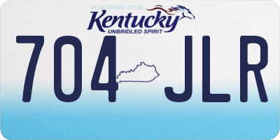 KY license plate 704JLR
