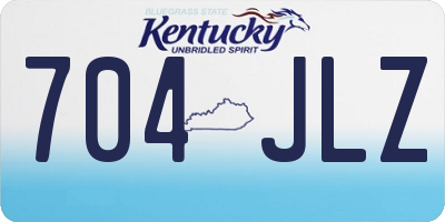 KY license plate 704JLZ
