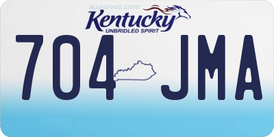 KY license plate 704JMA