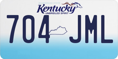 KY license plate 704JML