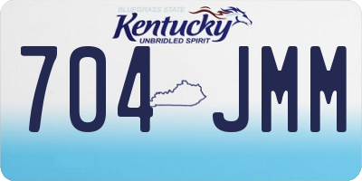 KY license plate 704JMM