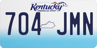 KY license plate 704JMN