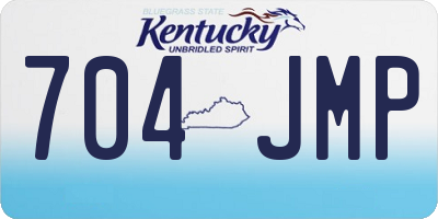 KY license plate 704JMP