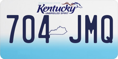KY license plate 704JMQ