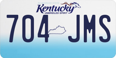 KY license plate 704JMS