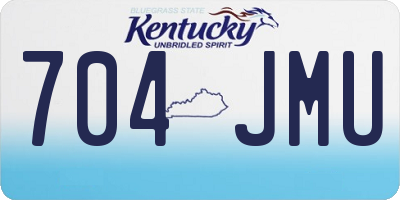 KY license plate 704JMU