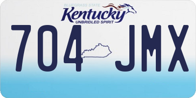 KY license plate 704JMX