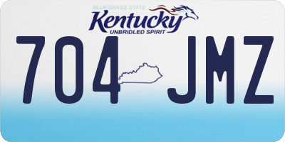 KY license plate 704JMZ