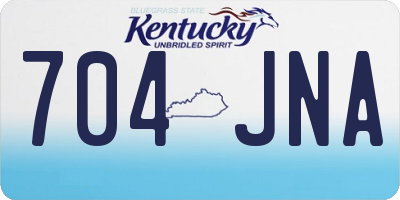 KY license plate 704JNA