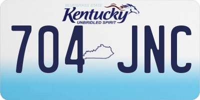 KY license plate 704JNC