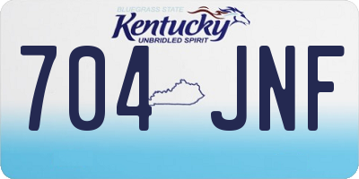 KY license plate 704JNF