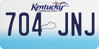 KY license plate 704JNJ