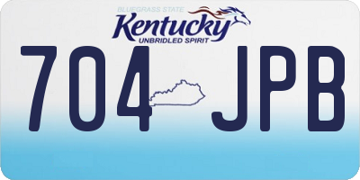 KY license plate 704JPB