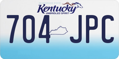 KY license plate 704JPC