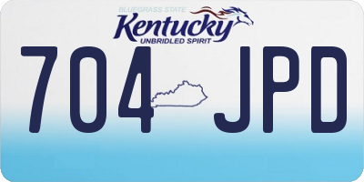 KY license plate 704JPD
