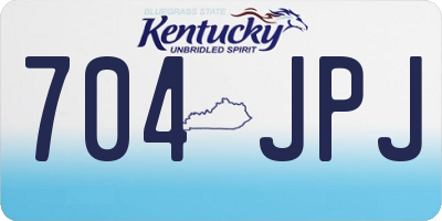 KY license plate 704JPJ