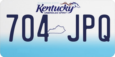 KY license plate 704JPQ