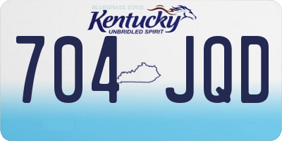 KY license plate 704JQD