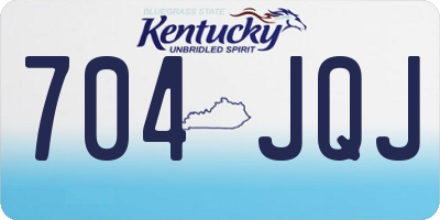 KY license plate 704JQJ