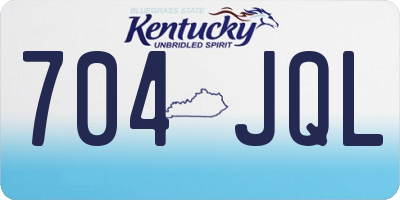KY license plate 704JQL