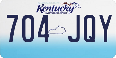 KY license plate 704JQY