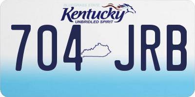 KY license plate 704JRB