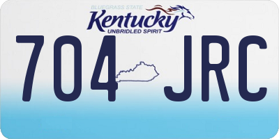 KY license plate 704JRC
