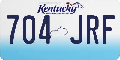 KY license plate 704JRF