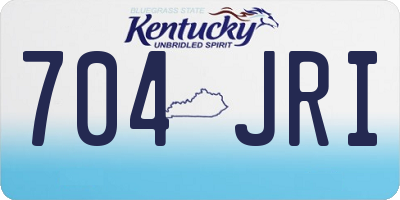 KY license plate 704JRI