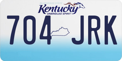 KY license plate 704JRK