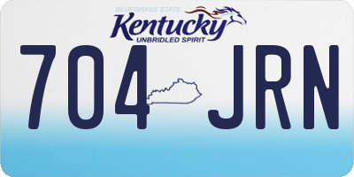KY license plate 704JRN