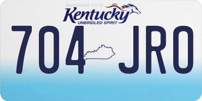 KY license plate 704JRO