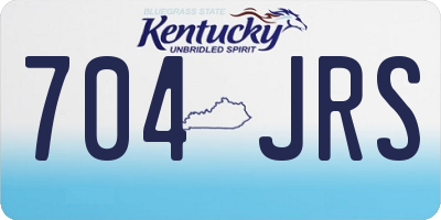 KY license plate 704JRS